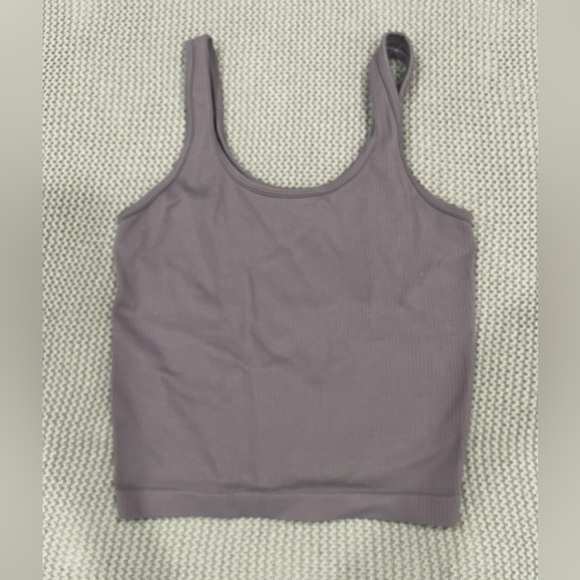 LIKE NEW Spandex Purple Tank Top Ribbed - Picture 1 of 2